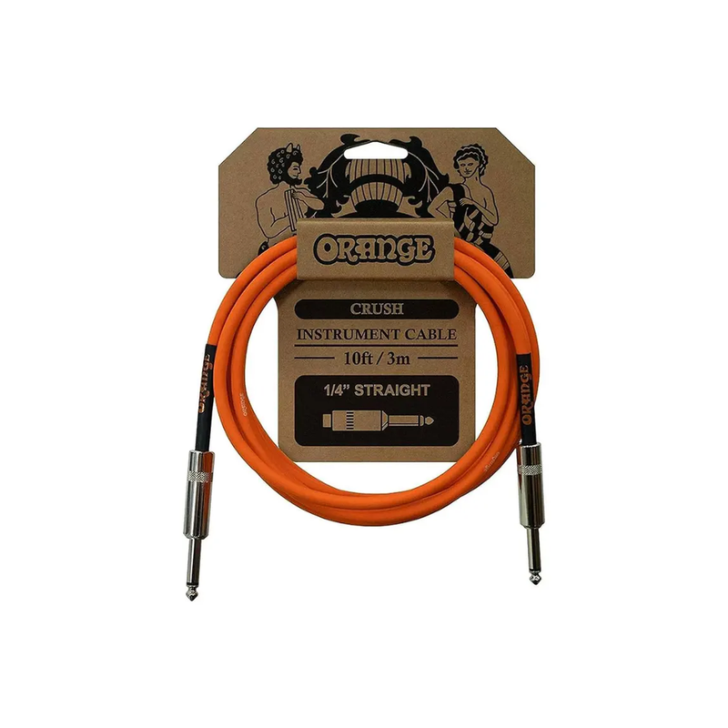 Orange Crush 10' Instrument Cable, Straight to Straight Connector, Orange - Image 1