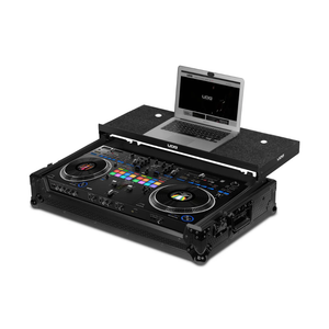 UDG Ultimate Flight Case Pioneer DJ DDJ-REV7 Plus (Laptop Shelf + Wheels), Black