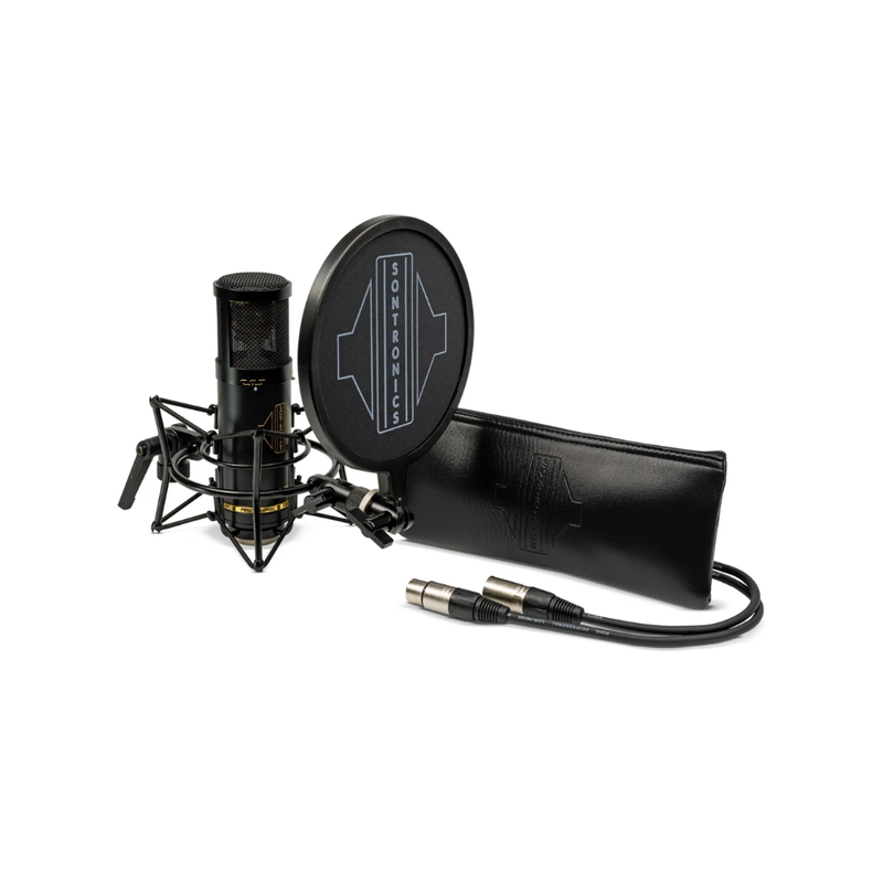 Sontronics STC-3X Pack Large Diaphragm Cardioid Condenser Microphone with Shockmount, Pop Filter, & Cable, Black - Image 1
