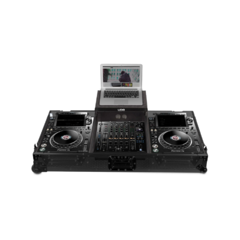 UDG Ultimate Flight Case Set Pioneer CDJ-3000 / A9, (Laptop Shelf + Wheels), Black - Image 9
