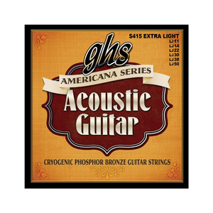 GHS S415 Americana Series Bronze Acoustic Guitar Strings, Extra Light (11-50) 