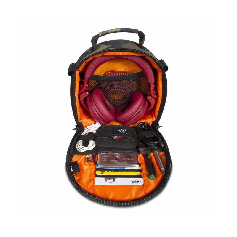 UDG Ultimate DIGI Headphone Bag, Black Camo/Orange Inside - Image 4
