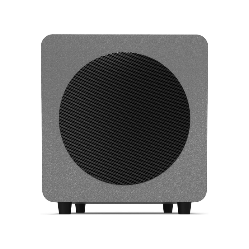 Kanto SUB8 Sealed Powered Subwoofer, 300W Peak Power, 8" Woofer, Vinyl, Type C and Type G Power Cords, Matte Grey - Image 3