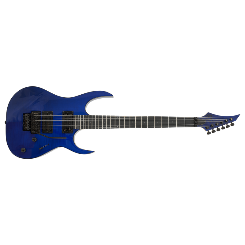 S by Solar SB4.6FRFBL Electric Guitar – Flame Blue - Image 1