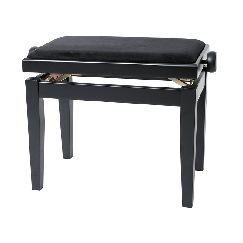 GEWA Piano Bench Deluxe, Black Matte - Image 1
