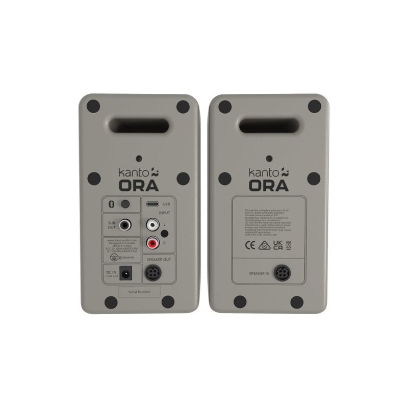 Kanto ORAMB 100W Powered Reference Desktop Computer Speakers with BT 5.0 and USB-C Input, Type G Power Cord, Moon (Sold in Pairs) - Image 6