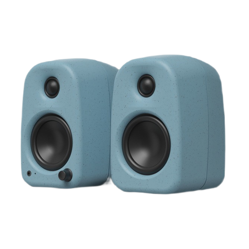 Kanto UKI 100W Desktop Speakers with Bluetooth, USB-C, Headphone out, Cornflower (Matte Blue), Sold in Pairs - Image 1