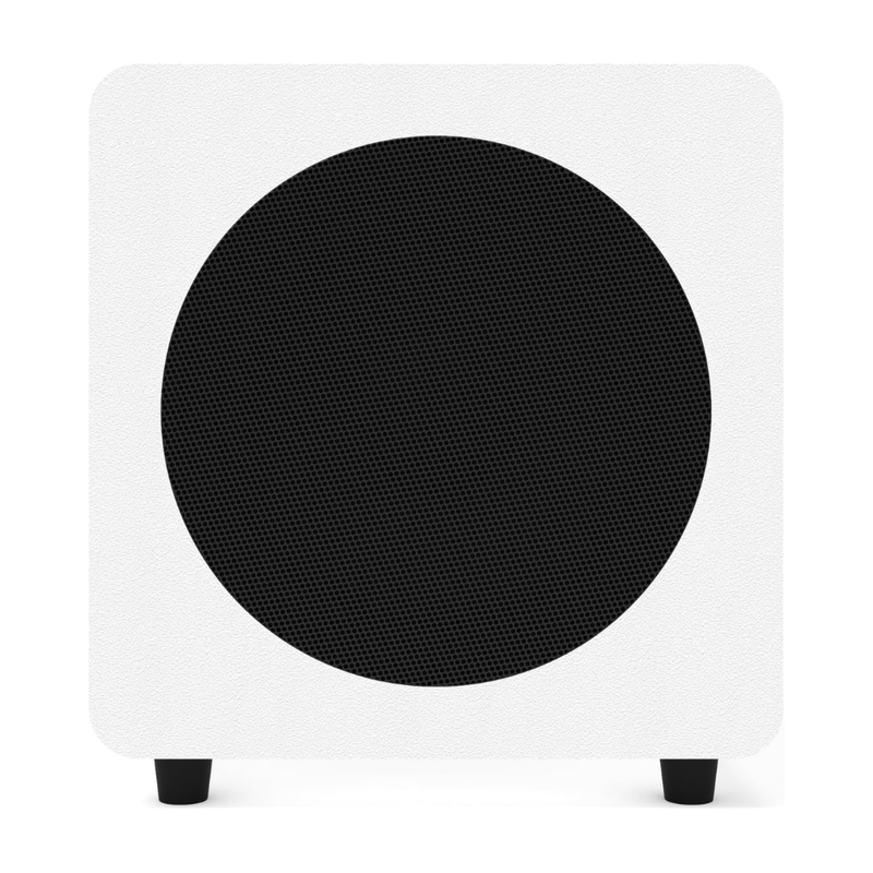 Kanto SUB8 Sealed Powered Subwoofer, 300W Peak Power, 8" Woofer, Vinyl, Type C and Type G Power Cords, Matte White - Image 2