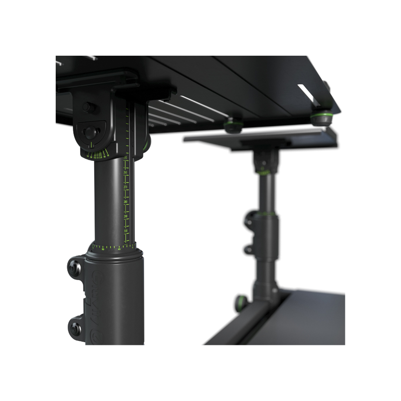 Gravity DJ Desk with Adjustable Loudspeaker and Laptop Trays - Image 4