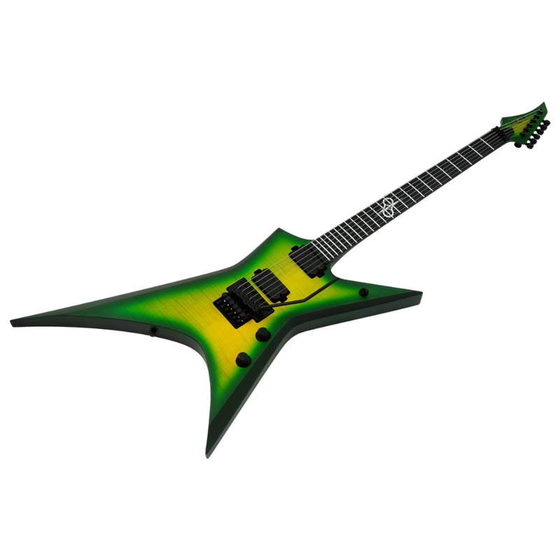 Solar Guitars X1.6FRLB Electric Guitar – Flame Lime Burst Matte - Image 3