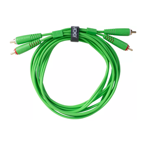 UDG Ultimate Audio Cable Set RCA - RCA, Green, Straight, 1.5 m