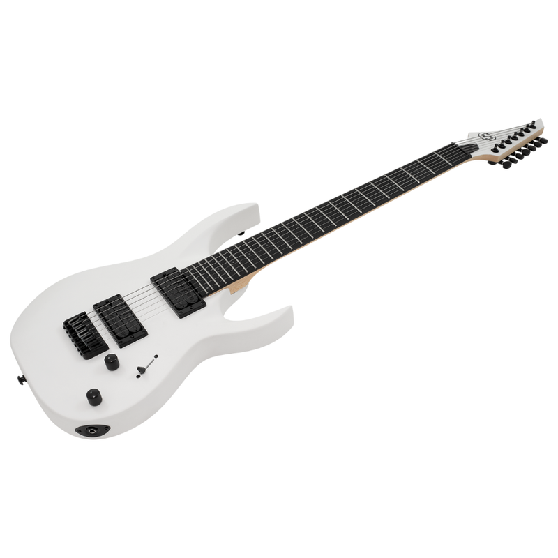S by Solar AB4.7W Electric Guitar – 7 String – White Matte - Image 3