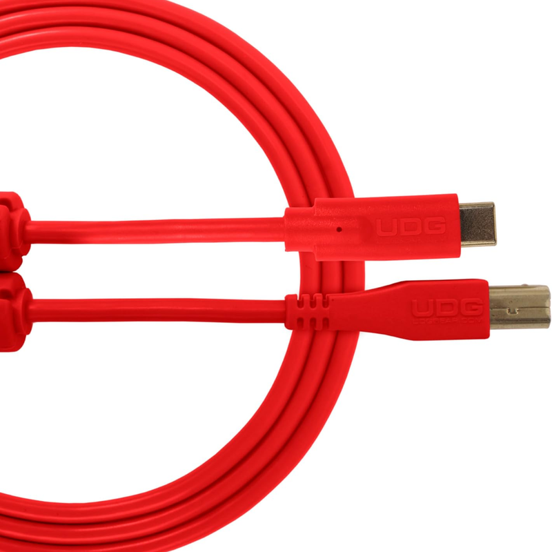UDG Ultimate Audio Cable USB 2.0 C-B, Red, Straight, 1.5 m - Image 1