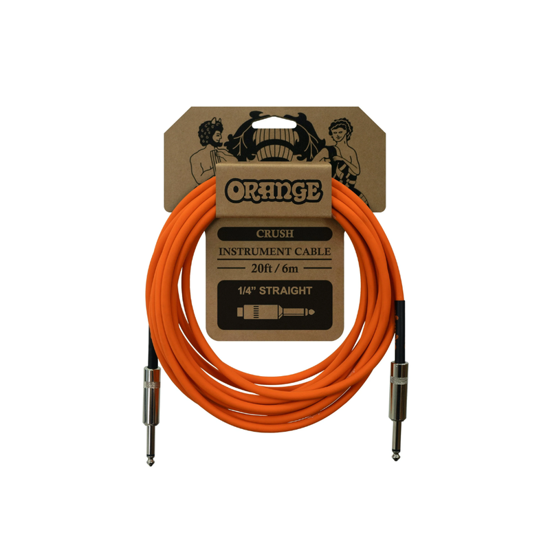 Orange Crush 20' Instrument Cable, Straight to Straight Connector, Orange - Image 1