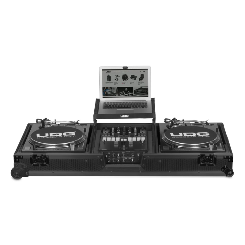 UDG Ultimate Flight Case Set Multi Format Turntable Battle & 10"/12" Mixer Plus (Laptop Shelf + Wheels) - Image 1