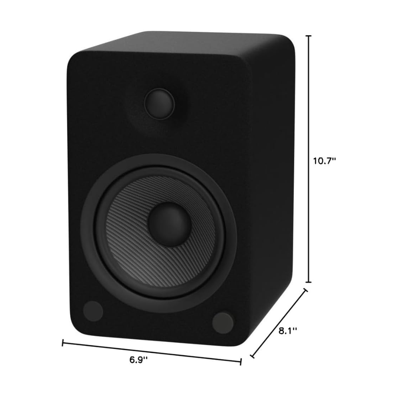 Kanto YU6MB Powered Bookshelf Speakers with Bluetooth and Phono Preamp, Type F and Type G Power Cords, Matte Black (Sold in Pairs) - Image 2