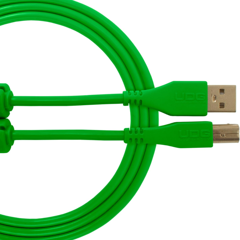 UDG Ultimate Audio Cable USB 2.0 A-B, Green, Straight, 2 m - Image 1