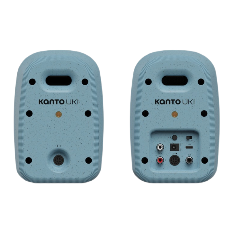 Kanto UKI 100W Desktop Speakers with Bluetooth, USB-C, Headphone out, Cornflower (Matte Blue), Sold in Pairs - Image 2
