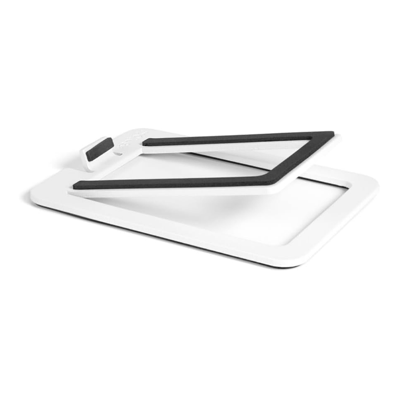 Kanto S2 Tilted Desktop Speaker Stands for Small Speakers, White (Sold in Pairs) - Image 2