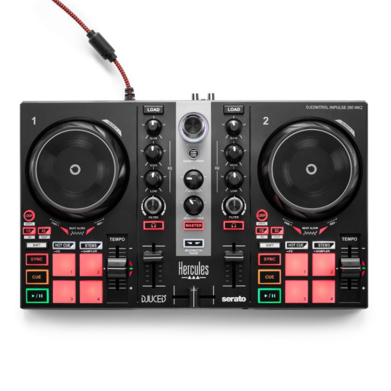 Hercules DJControl Inpulse 200 MK2 DJ Controller, with built-in STEMS Control, Serato DJ and DJUCED included - Image 1