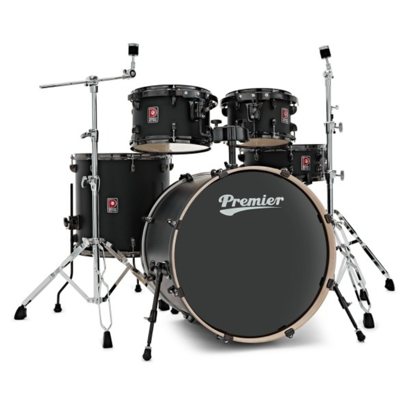 Premier Artist 22" 5pc Heavy Rock Shell Pack, Matte Black - Image 1