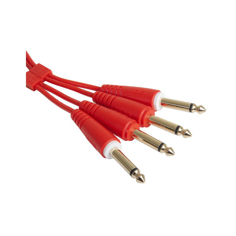 UDG Ultimate Audio Cable Set 1/4" Jack - 1/4" Jack, Red, Straight, 3 m - Image 3