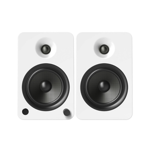 Kanto YU6MB Powered Bookshelf Speakers with Bluetooth and Phono Preamp, Type F and Type G Power Cords, Matte White (Sold in Pairs)