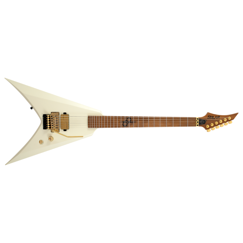 Solar Guitars V1.6VW Wolfmaster Electric Guitar – Vintage White Matte - Image 1
