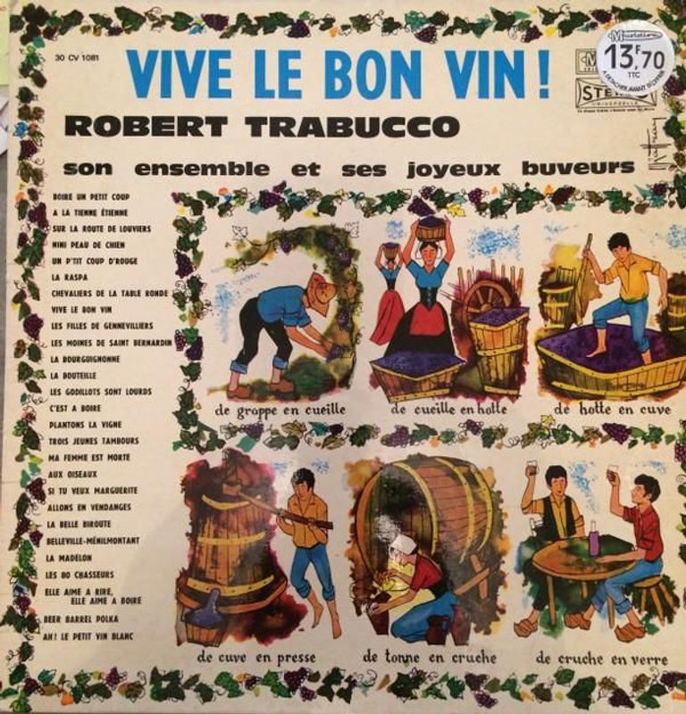 Robert Trabucco Et Son Ensemble Musette Vive Le Bon Vin ! 12"Vinyl (Pop) - Image 1