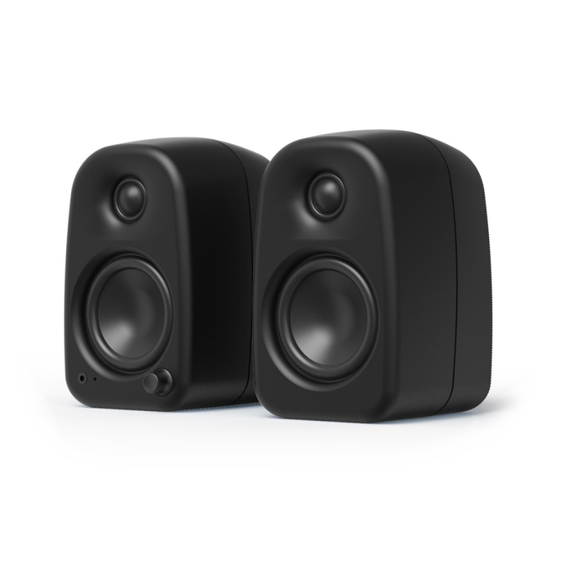 Kanto UKI 100W Desktop Speakers with Bluetooth, USB-C, Headphone out, Onyx (Matte Black), Sold in Pairs - Image 1