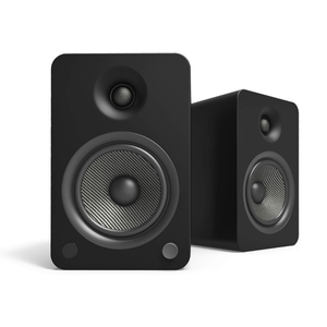 Kanto YU6MB Powered Bookshelf Speakers with Bluetooth and Phono Preamp, Type F and Type G Power Cords, Matte Black (Sold in Pairs)