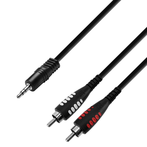 Adam Hall Cables 3 STAR YWCC 0100 - Y Cable, Adam Hall® 2 RCA x Minijack, 1 m