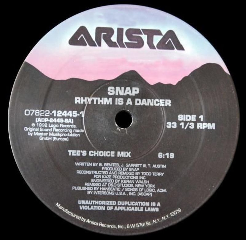 Snap! Rhythm Is A Dancer (Remix) 12"Vinyl (Electronic) - Image 1