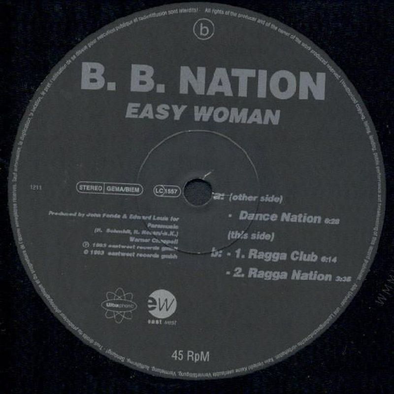 B.B.Nation Easy Woman 12"Vinyl (Reggae) - Image 1